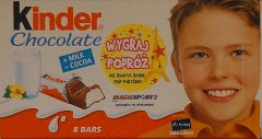 Kinder Chocolate zolta wygraj podroz